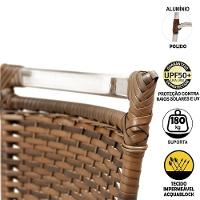 2 Cadeiras De Jantar Jk Em Alumínio Argila - 3