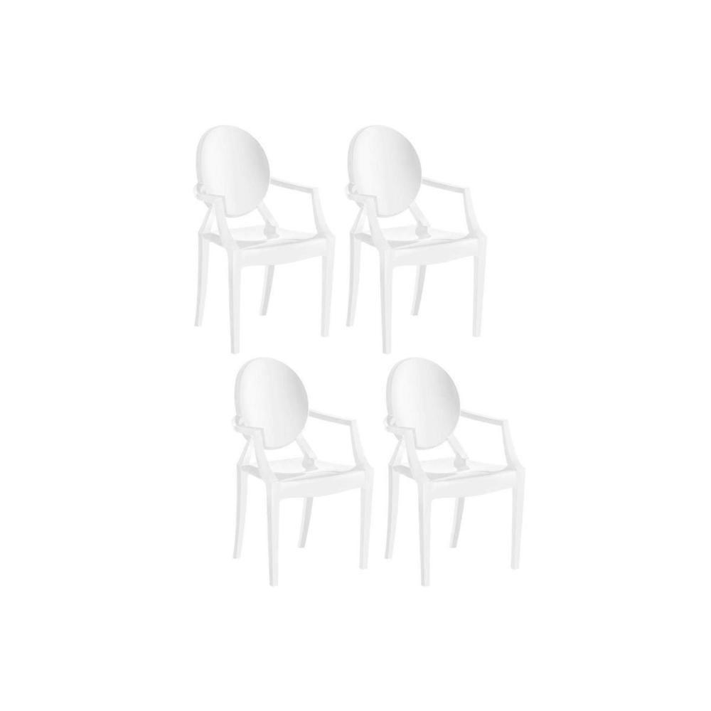 Kit 4 Cadeiras Sala Jantar Wind Plus UZ4003  4 Un Polipropileno Branco - Kappesberg - 1