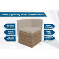 Kit 4 Cadeiras Sala Jantar 4CAD800  4 Un Nogal/Suede Bege - Kappesberg
