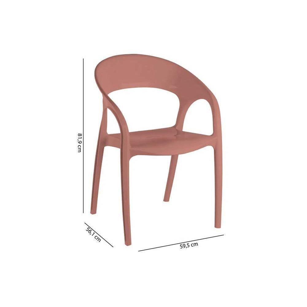 Cadeira de Cozinha Glass Plus UZ8004 Kit 4 Un Polipropileno Branco - Kappesberg - 4