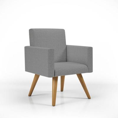 Cadeira Poltrona Para Escritório Em LinhoGrafite