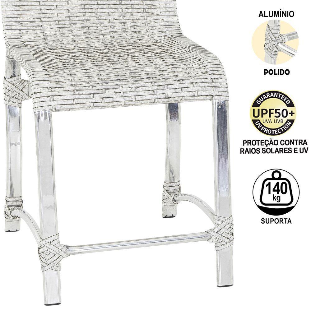 Cadeira De Jantar Polido Para Área Interna E ExternaMármore - 3