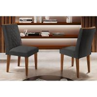 Kit 2 Cadeiras Sala Jantar Jade 2 Un Imbuia/Grafite - Rufato - 1