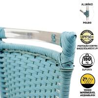 2 Cadeiras De Jantar Área Interna/Externa Azul Turquia - 3