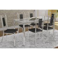 Cadeiras De Cozinha Florença C005 Kit 6 Un Cromada - Assento Branco 106 - Kappesberg - 2