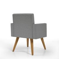 Kit 8 Cadeiras Poltrona Escritório Recepção Linho Grafite - 3