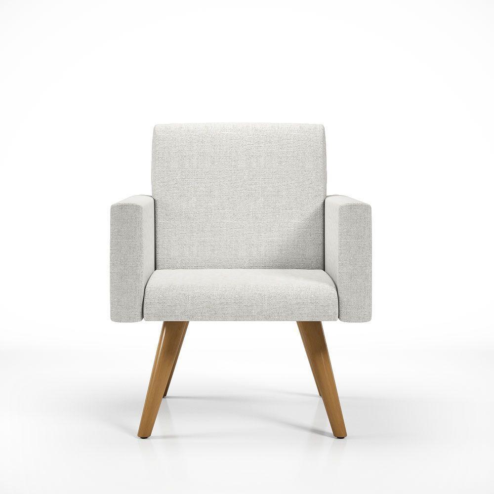 Kit 10 Cadeira Poltrona Escritório Recepção Linho Bege - 4