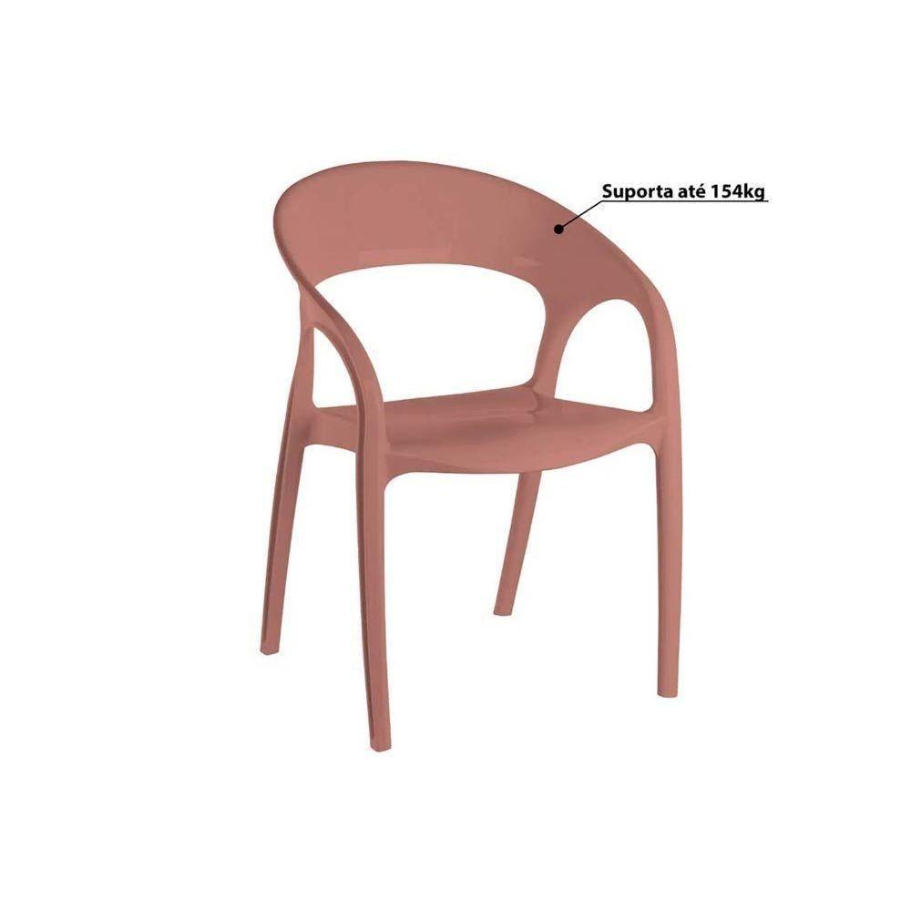 Kit 4 Cadeiras Sala Jantar Glass Plus UZ8004  4 Un Polipropileno Branco - Kappesberg - 4