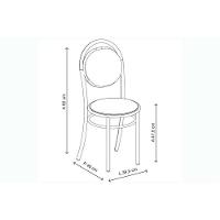 Kit 2 Cadeiras Sala Jantar 190 2 Un Prata - Assento Courano Cacau - Carraro - 6