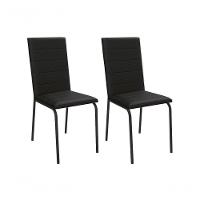 Cadeira de Cozinha Amsterdã 2C091 Kit 2 Un Níquel/Courano Marrom - Kappesberg - 1