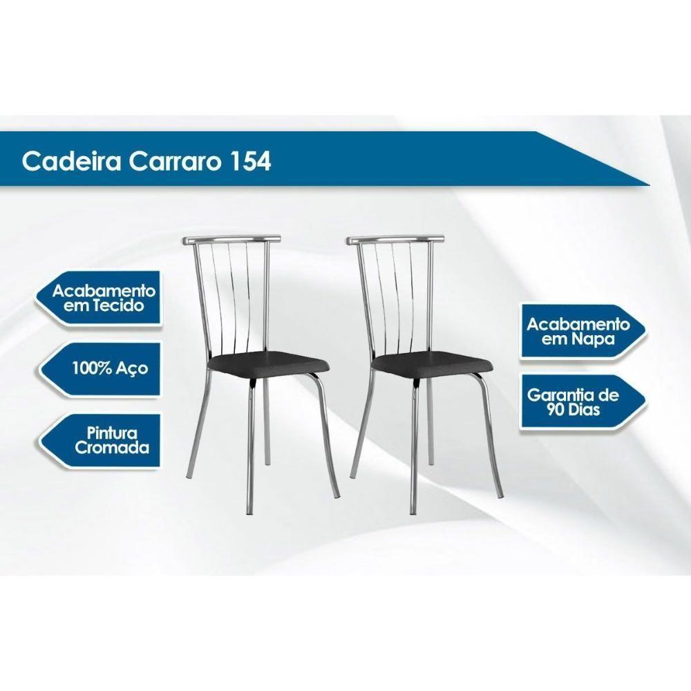 Kit 2 Cadeiras Sala Jantar 154 2 Un Prata - Assento Courano Cacau - Carraro - 3
