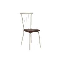 Kit 2 Cadeiras Sala Jantar 154 2 Un Prata - Assento Courano Cacau - Carraro - 1