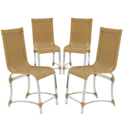 4 Cadeiras De Jantar Haiti Em Alumínio