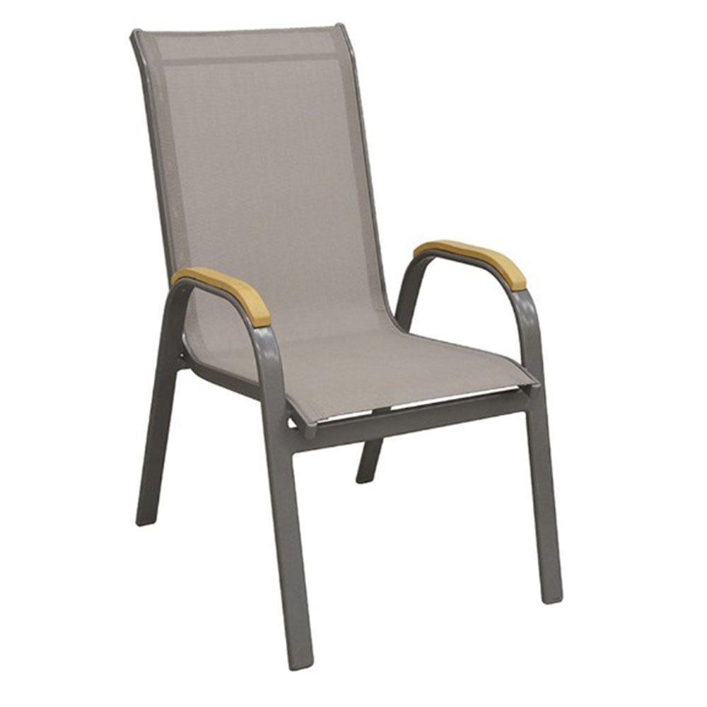 Cadeira Maresias - Amêndoa Com Tela Bege - 1