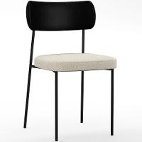 Kit 04 Cadeiras Sala De Jantar L02 Preto Champagne - 8