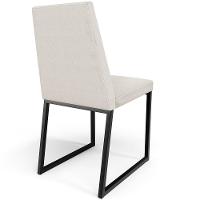 Kit 02 Cadeiras Para Sala De Jantar Base Aço Preto L02 Cru - 2