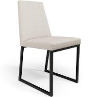 Kit 02 Cadeiras Para Sala De Jantar Base Aço Preto L02 Cru - 8