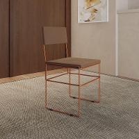 Kit 2 Cadeiras De Jantar Estofadas Veludo Marrom Base Cobre Vitoria - Cor: Marrom - 5