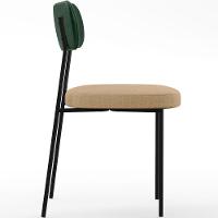 Kit 08 Cadeiras Sala De Jantar L02 Verde Musgo Bege Escuro - 3