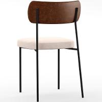 Kit 06 Cadeiras Sala De Jantar L02 Marrom Suede Bege - 3