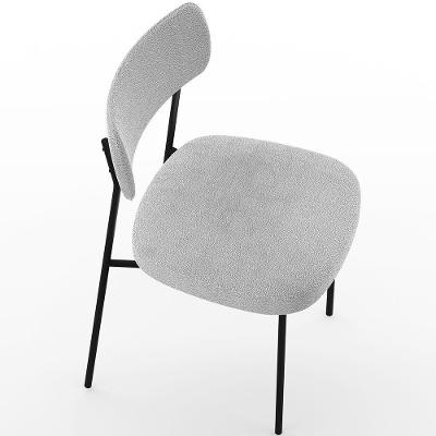 Kit 04 Cadeiras Para Sala De Jantar Melina L02 Bouclê Cinza