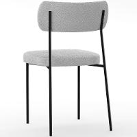 Kit 04 Cadeiras Para Sala De Jantar Melina L02 Bouclê Cinza