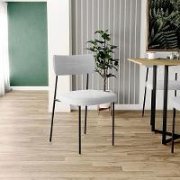 Kit 04 Cadeiras Para Sala De Jantar Melina L02 Bouclê Cinza - 8