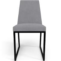 Kit 02 Cadeiras Para Sala De Jantar L02 Suede Cinza