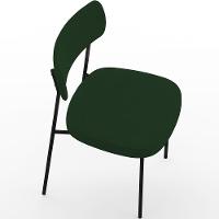 Kit 02 Cadeiras Para Sala De Jantar L02 Suede Verde Musgo - 3