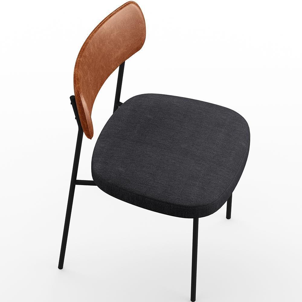 Kit 02 Cadeiras Sala De Jantar L02 Camel Chumbo - 2