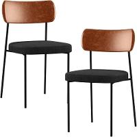 Kit 02 Cadeiras Sala De Jantar L02 Camel Chumbo - 1