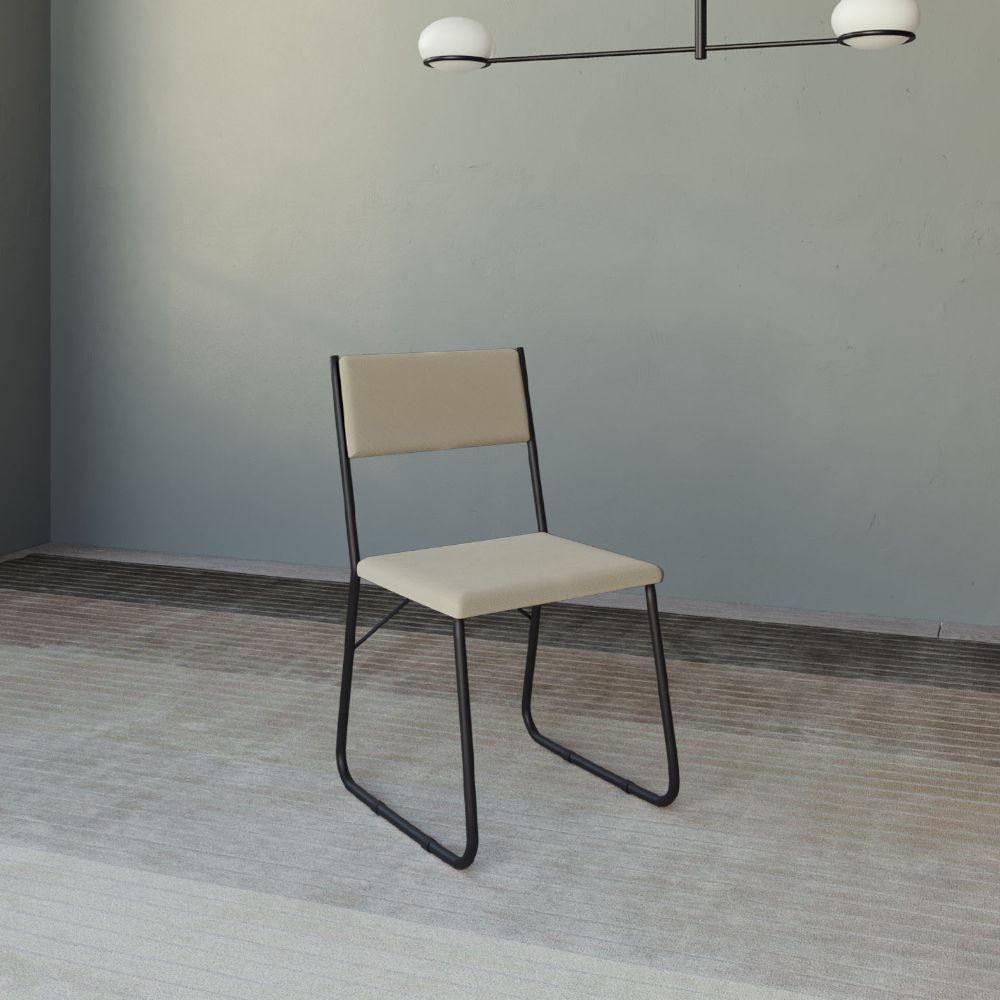 Kit 6 Cadeiras De Jantar Estofadas Angra - Bege - Cor: Bege - 4