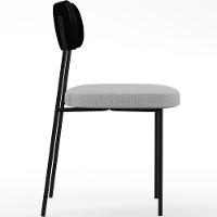 Kit 04 Cadeiras Para Sala De Jantar Melina L02 Preto Cinza