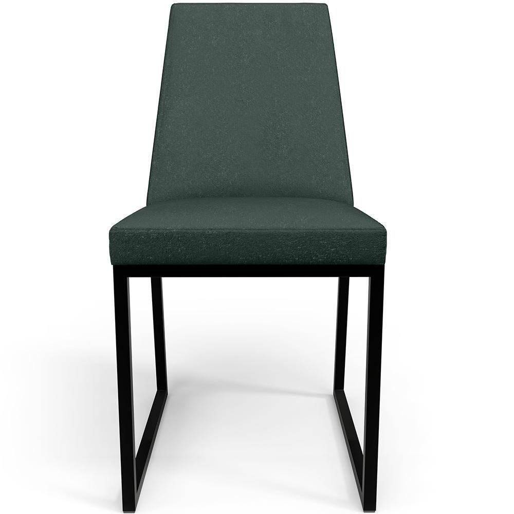 Kit 02 Cadeiras Sala Jantar Preto L02 Verde Musgo - 2