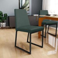 Kit 02 Cadeiras Sala Jantar Preto L02 Verde Musgo - 7