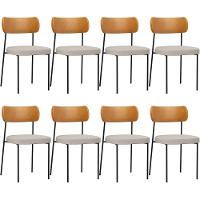 Kit 08 Cadeiras Para Sala De Jantar Melina L02 Whisky Cru - 1