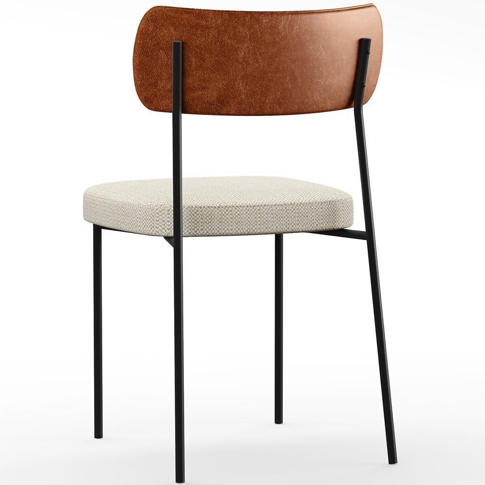 Kit 02 Cadeiras Sala De Jantar L02 Camel Champagne - 2