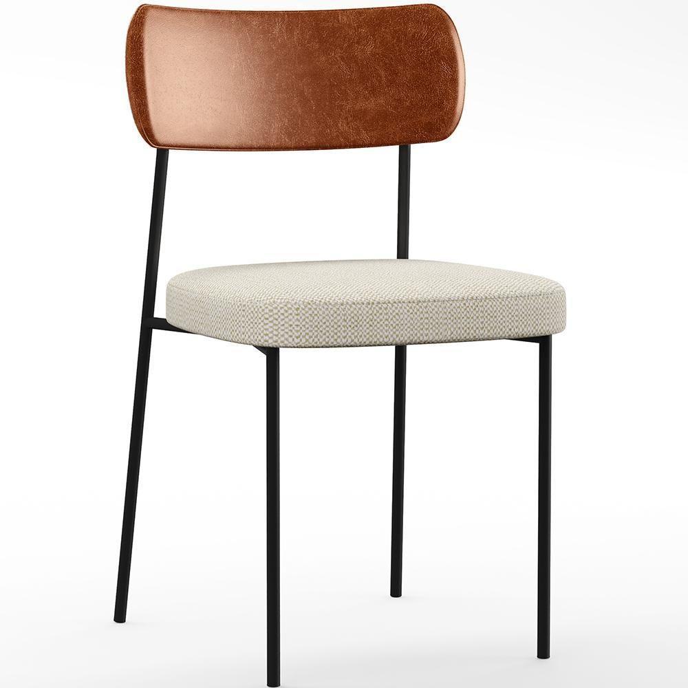 Kit 02 Cadeiras Sala De Jantar L02 Camel Champagne - 8