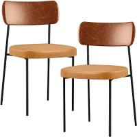 Kit 02 Cadeira Para Sala De Jantar Melina L02 Camel Whisky - 1