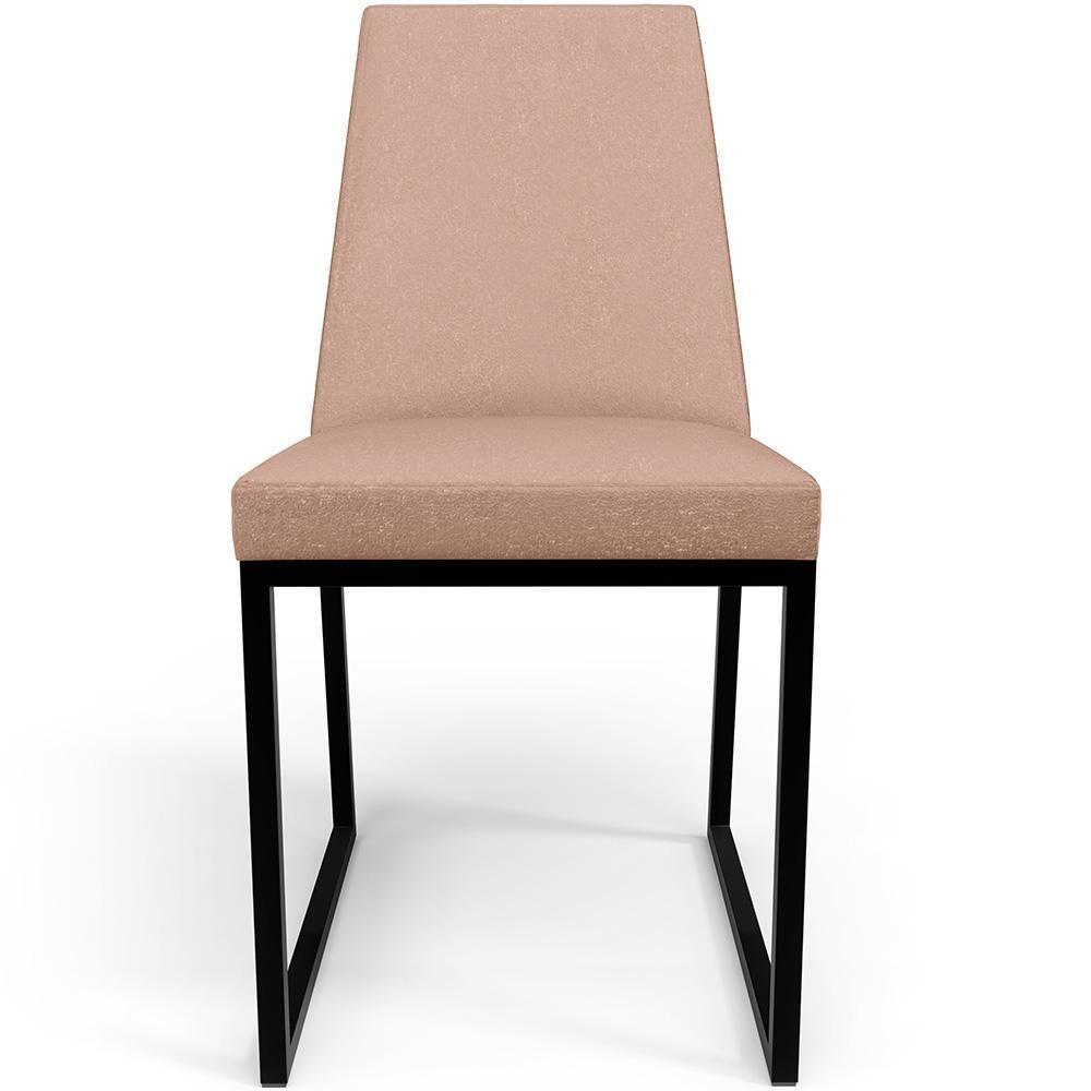 Kit 04 Cadeiras Sala De Jantar Preto L02 Rosê - 2