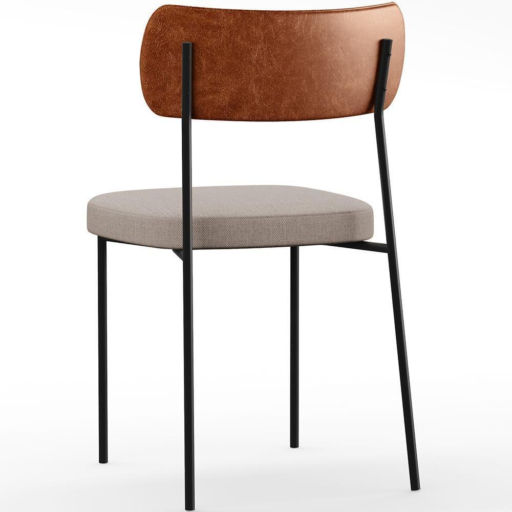 Kit 08 Cadeiras Para Sala De Jantar Melina L02 Camel Bege - 4