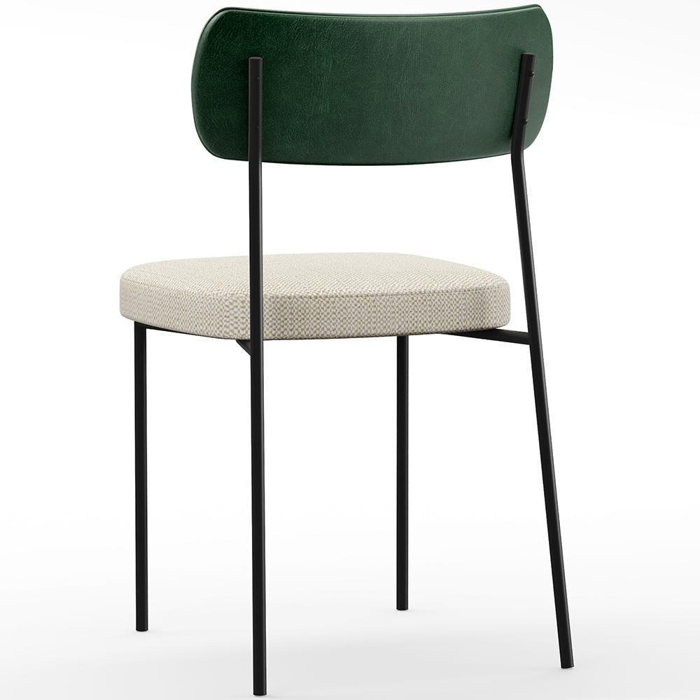 Kit 06 Cadeiras Sala De Jantar L02 Verde Musgo Champagne - 2