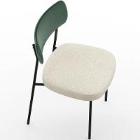 Kit 06 Cadeiras Sala De Jantar L02 Verde Musgo Champagne - 3