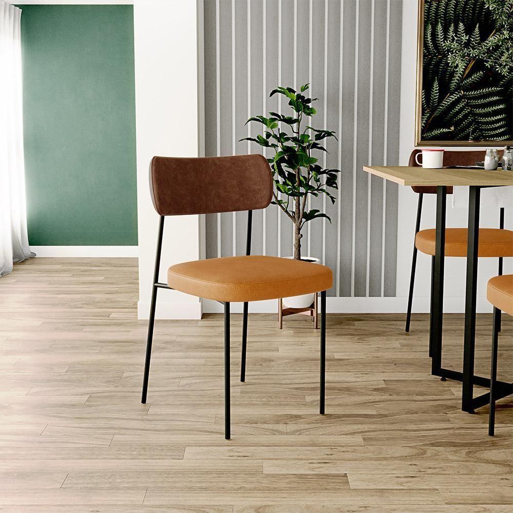 Cadeira Para Cozinha Sala De Jantar Melina L02 Whisky Marrom - 7