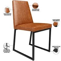 Kit 06 Cadeiras Sala De Jantar L02 Camel - 6