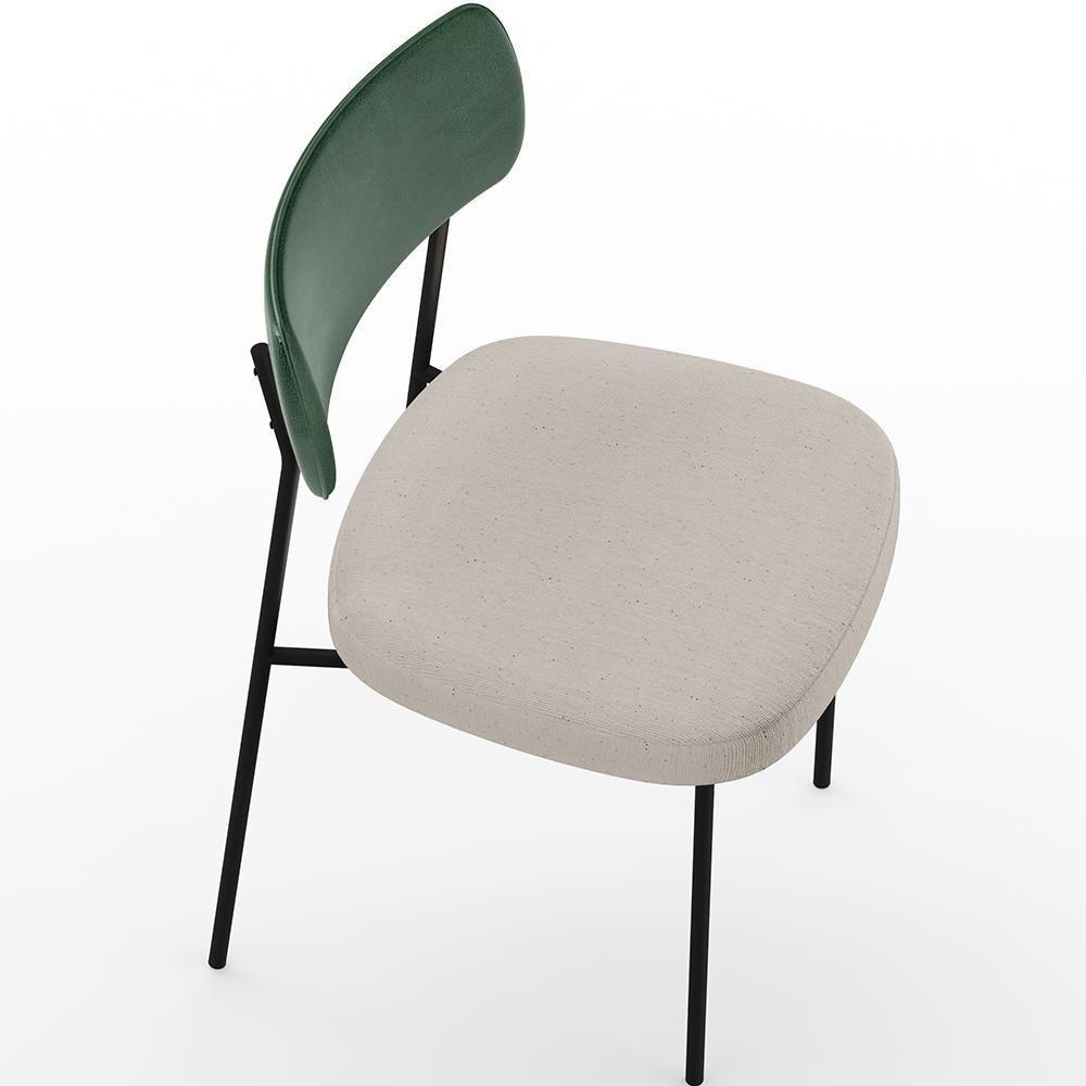 Kit 06 Cadeiras Sala De Jantar L02 Verde Musgo Cru - 2