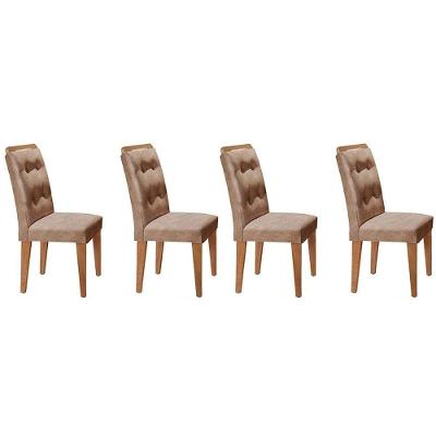 Kit 4 Cadeiras Sala Jantar Imperatriz  Un Chocolate - Rufato