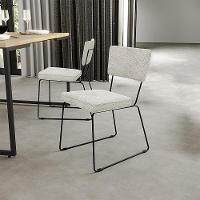 Kit 02 Cadeiras Base De Aço Allana L02 Bouclê Creme - 8