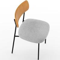 Kit 08 Cadeiras Sala De Jantar L02 Whisky Bouclê Cinza