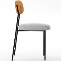 Kit 08 Cadeiras Sala De Jantar L02 Whisky Bouclê Cinza - 5